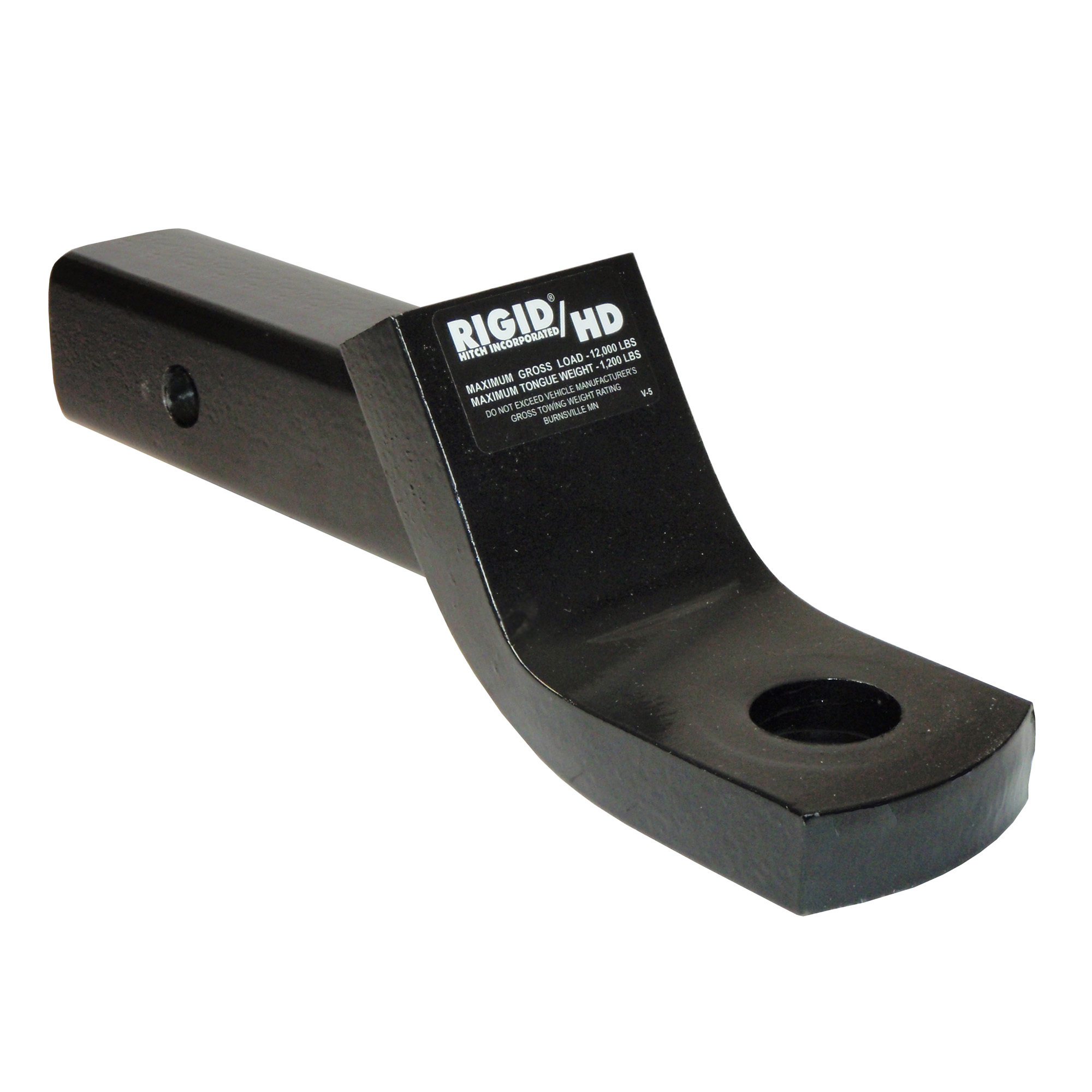 Rigid Hitch, Heavy Duty Ball Mount, Solid Shank, Gross Towing Weight 12000 lb, Class Rating Class IV, Model# HUB-3208A